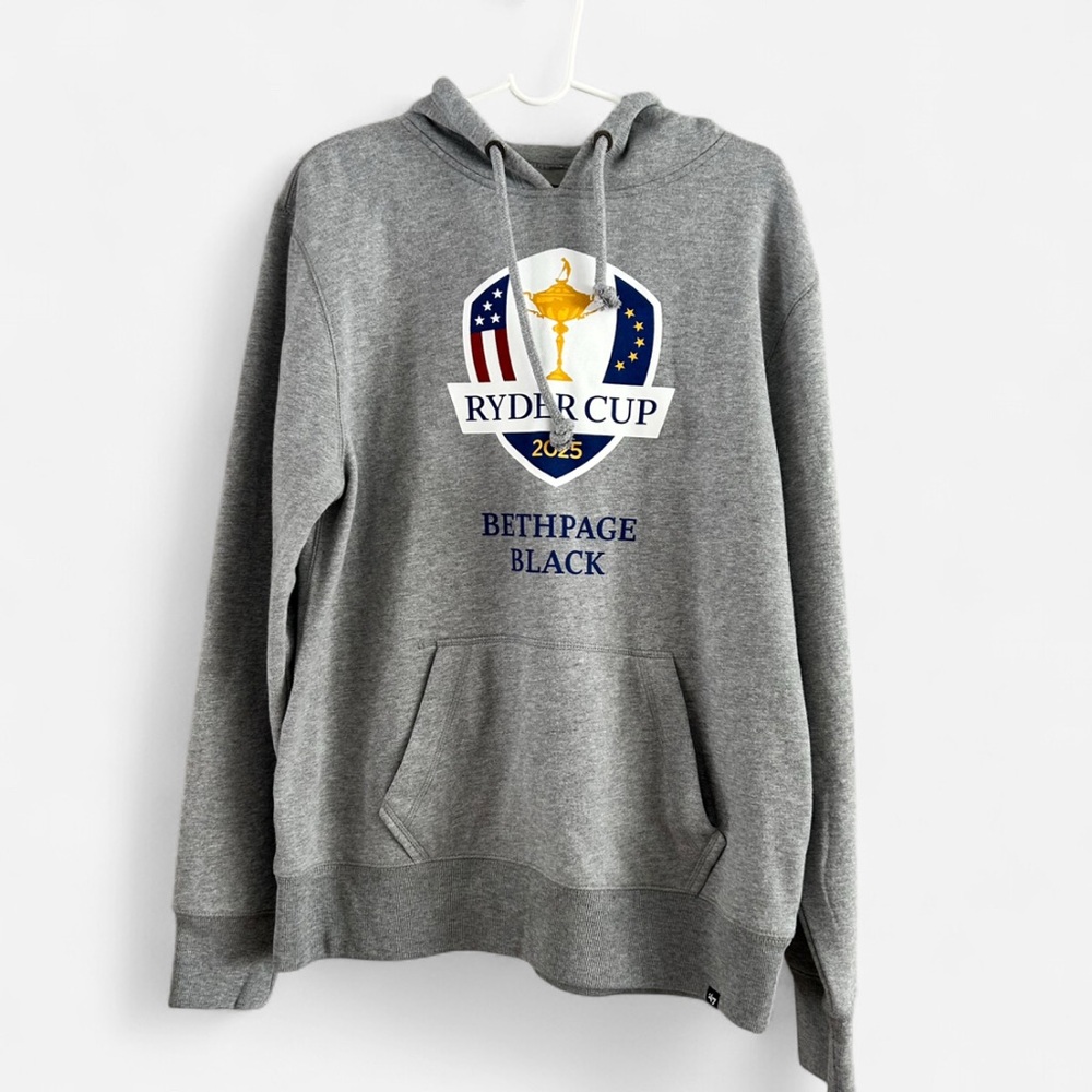 '47 Brand 2025 Ryder Cup NWT Bethpage Black Hoodie - Slate Grey - Large